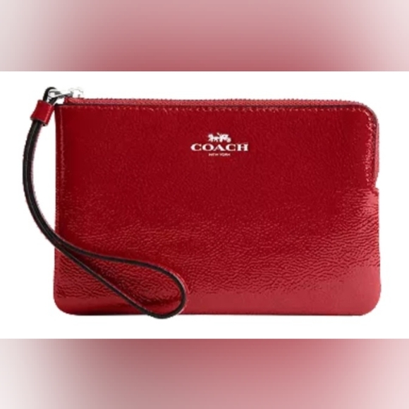 Coach Handbags - New COACH  Wristlet In Red Pantent Leather New With Tags